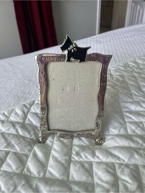 Best Friend Pet Silhouette Picture Frame - Silver